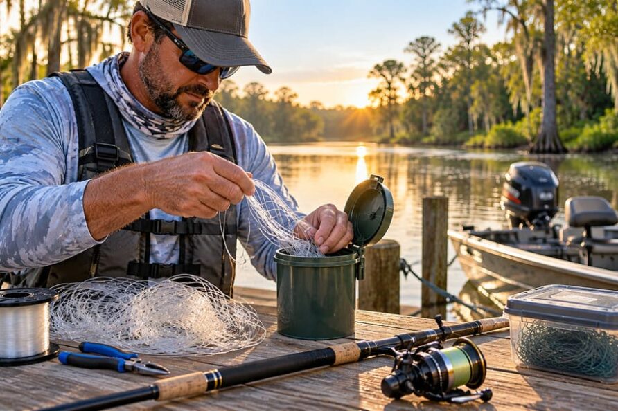 Golden Hour Angler Organizing Fishing_Line
