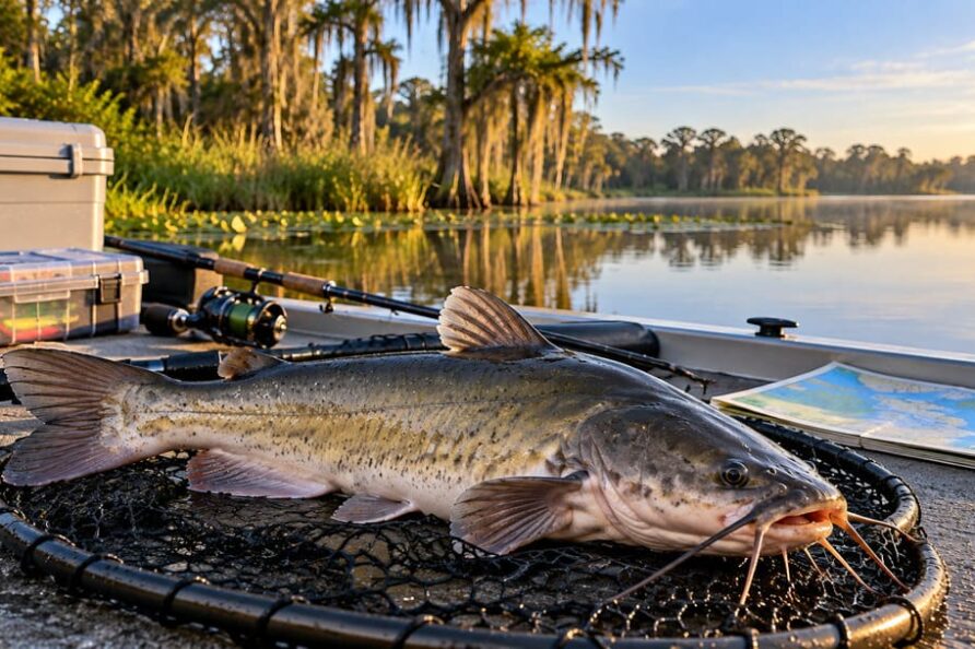 Golden Morning Catfish on the_Lake