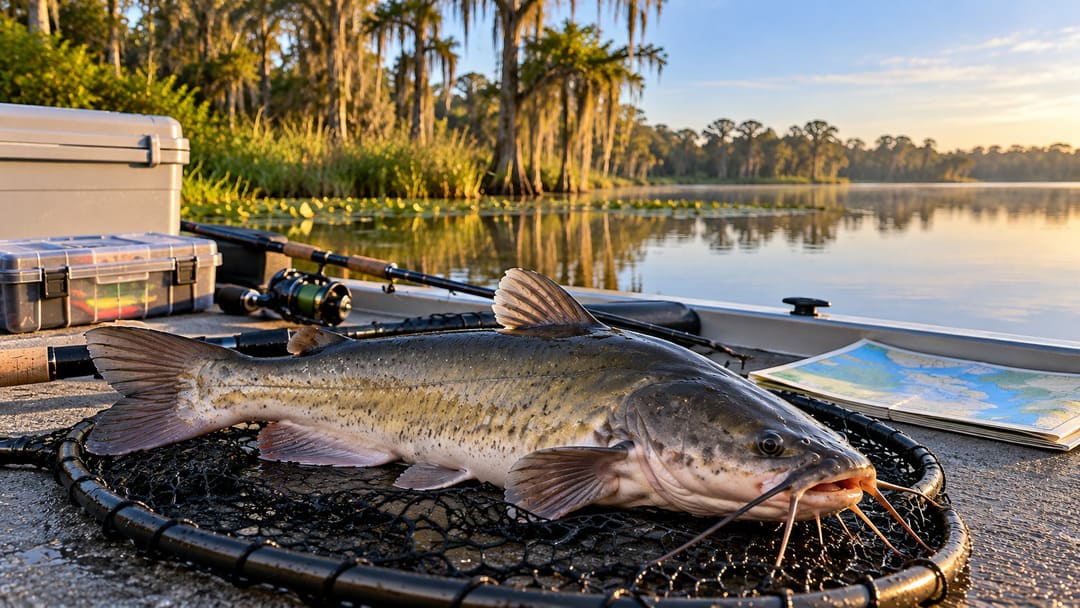 Golden Morning Catfish on the_Lake